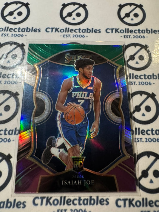 2020-21 NBA Select Isaiah Joe RC Green White Purple Prizm Concourse #99 76ers