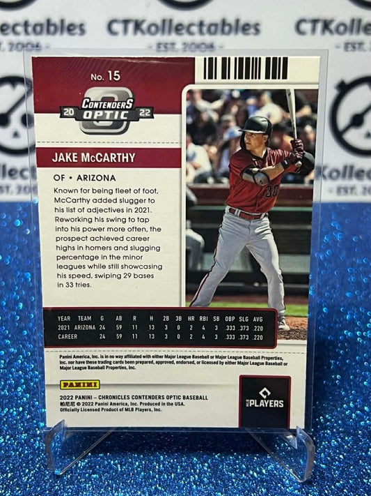 2022 Chronicles MLB Baseball Contenders Optic #15 Jake McCarthy RC Arizona
