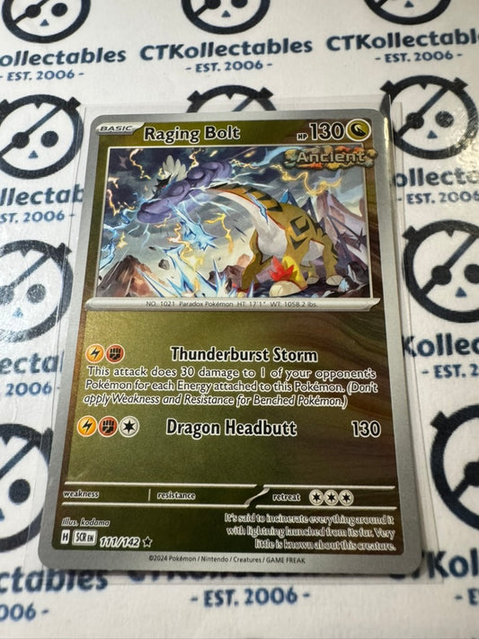 Raging Bolt Reverse Holo #111/142 Stellar Crown Scarlet & Violet Pokemon