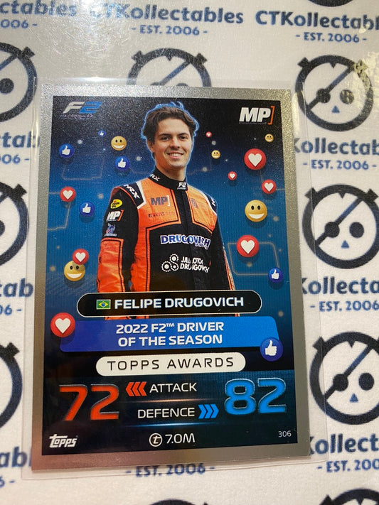 2023 Topps Turbo Attax F1 -Foil Felipe Drugovich (2022 Topps Awards) #306 F2