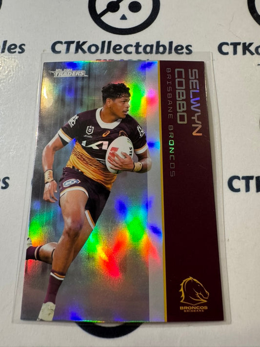 2025 NRL Traders Silver Parallel PS 003 Selwyn Cobbo Broncos