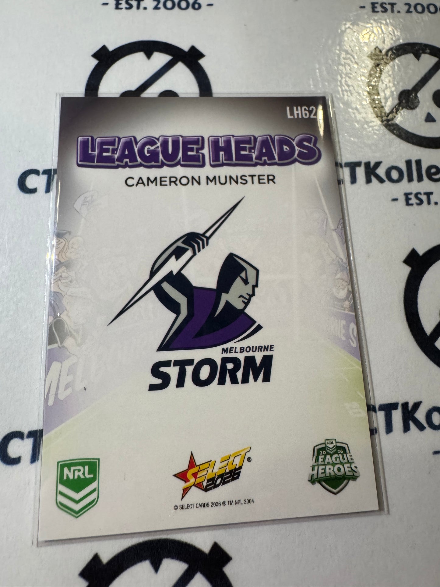 2026 Select NRL League Heroes League Heads #LH62 Cameron Munster Storm