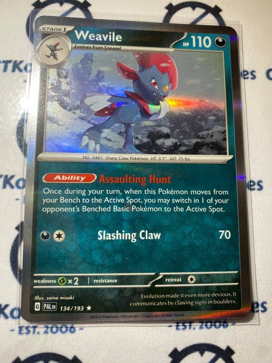 Weavile Holo Rare #134/193 2023 Paldea Evolved Pokemon Card