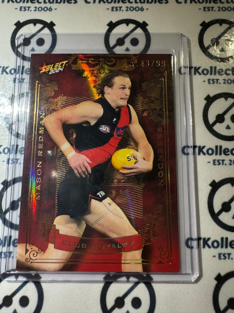 2024 AFL Footy Stars Club Royalty Mason Redman #43/99 CR23 Bombers