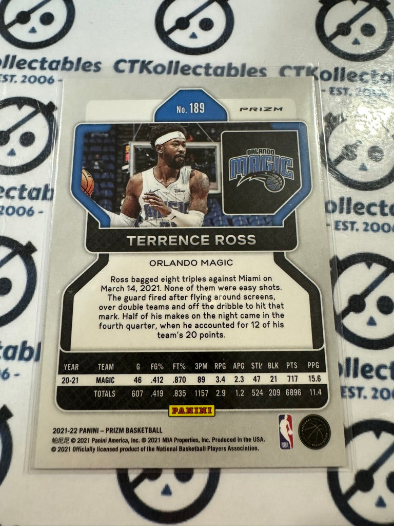 2021-22 NBA Panini Prizm Terrence Ross Silver Prizm #189 Magic