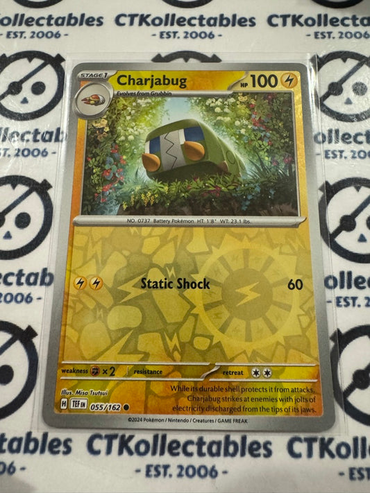 Charjabug Reverse Holo Scarlet & Violet Temporal Forces # 055/162 Pokemon