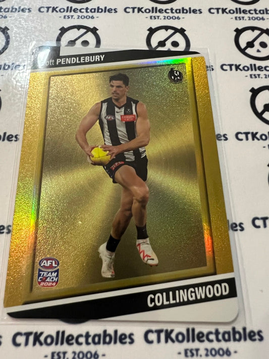 2024 AFL Teamcoach Scott Pendlebury Gold #73 Magpies