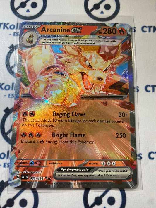 Arcanine EX Ultra Rare #032/198 2023 Scarlet & Violet Pokémon TCG