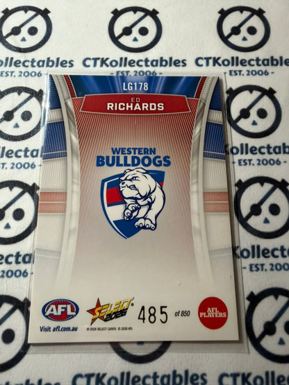 2026 Select AFL Footy Stars Hobby Luminous LG178 Ed Richards #485/850 Bulldogs