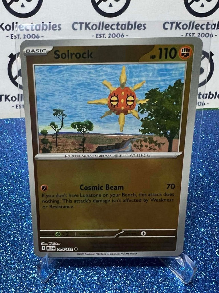 Solrock Reverse Holo #075/132 Mega Evolution Pokemon