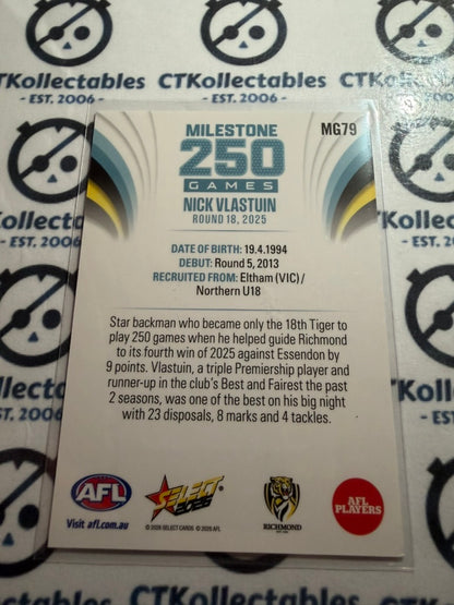 2026 Select AFL Footy Stars Milestone MG79 Nick Vlastuin Tigers