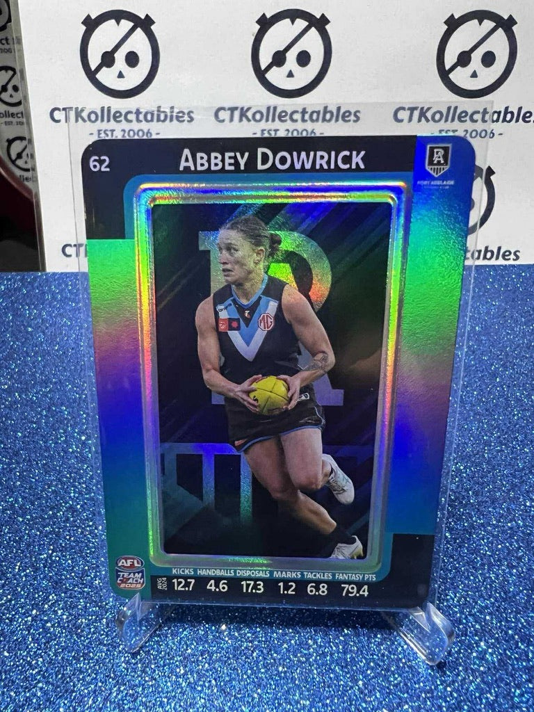2025 AFLW TEAMCOACH ABBEY DOWRICK BLUE PARALLEL #62 POWER