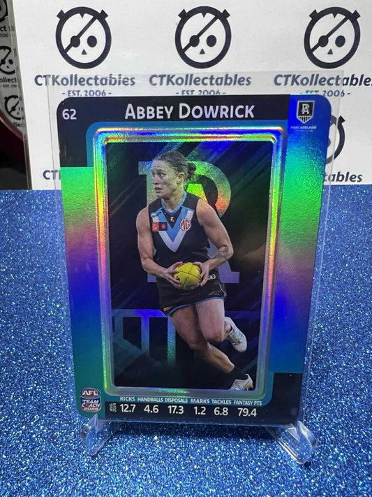 2025 AFLW TEAMCOACH ABBEY DOWRICK BLUE PARALLEL #62 POWER