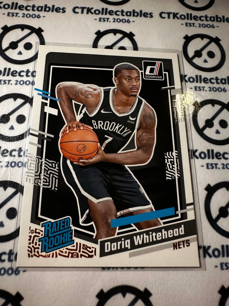 2023-24 NBA Panini Donruss Dariq Whitehead Rated Rookie #240 Nets