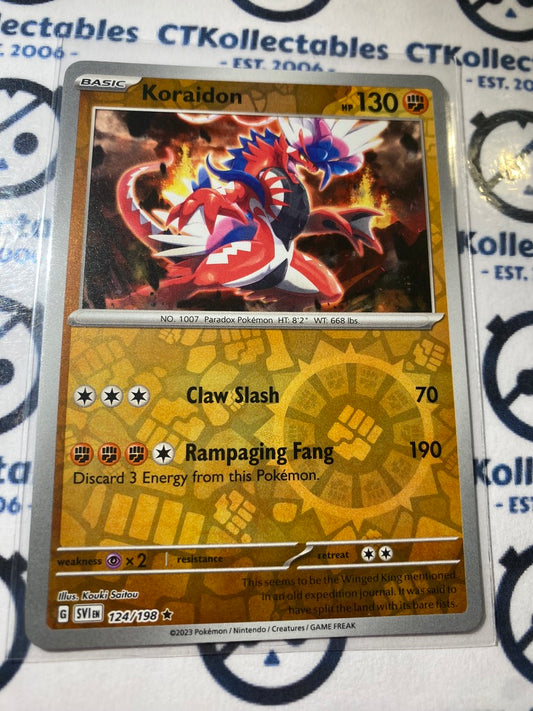 Koraidon Reverse Holo #124/198 2023 Scarlet & Violet Pokémon TCG