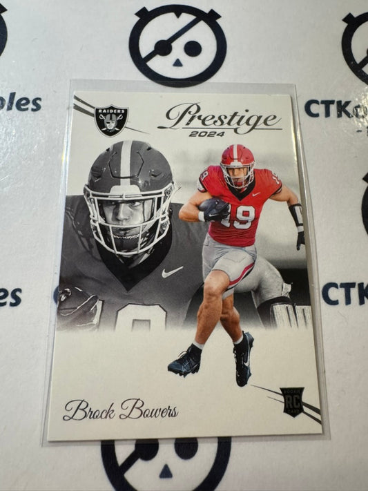 2024 NFL Prestige Rookie Card #305 Brock Bowers Las Vegas Raiders