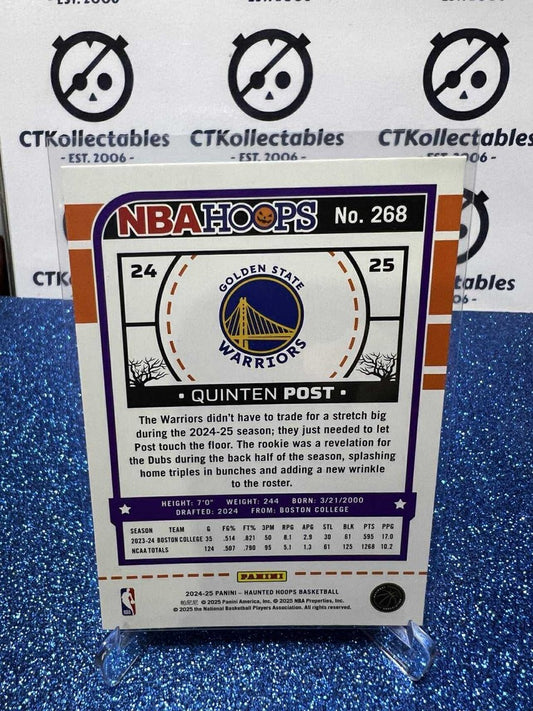 2024-25 Panini NBA HAUNTED HOOPS Orange Tribute #268 Quinten Post Golden State