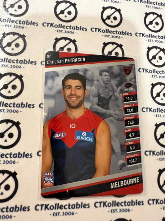 2024 AFL Teamcoach Silver Card #97 Christian Petracca Demons