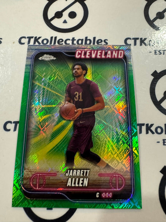 2024/25 Topps NBA Chrome Jarrett Allen Green Logo Refractor #17 Cavs