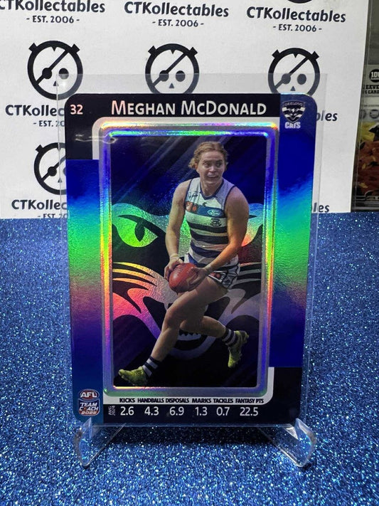 2025 AFLW TEAMCOACH MEGHAN MCDONALD BLUE PARALLEL #32 CATS