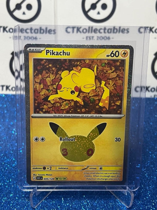 Pikachu 035/128 (13/30) Holo ENG 30th Anniversary Celebration Pokemon TCG