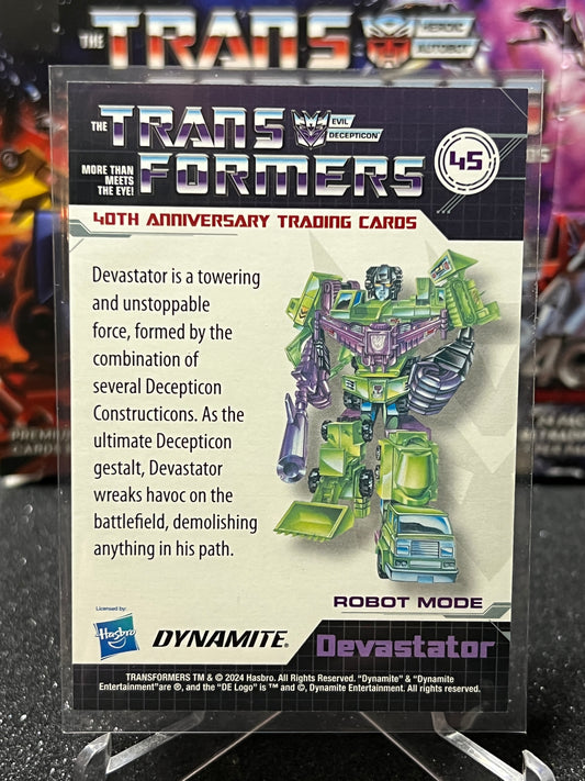 2024 TRANSFORMERS 40th ANNIVERSARY DEVASTATOR # 45  FOIL TRADING CARD