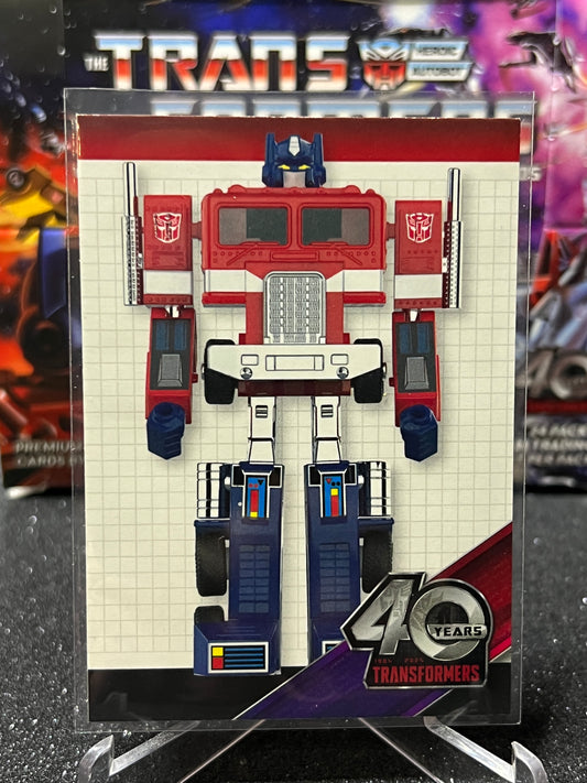 2024 TRANSFORMERS 40th ANNIVERSARY OPTIMUS PRIME # 82 NON-FOIL TRADING CARD
