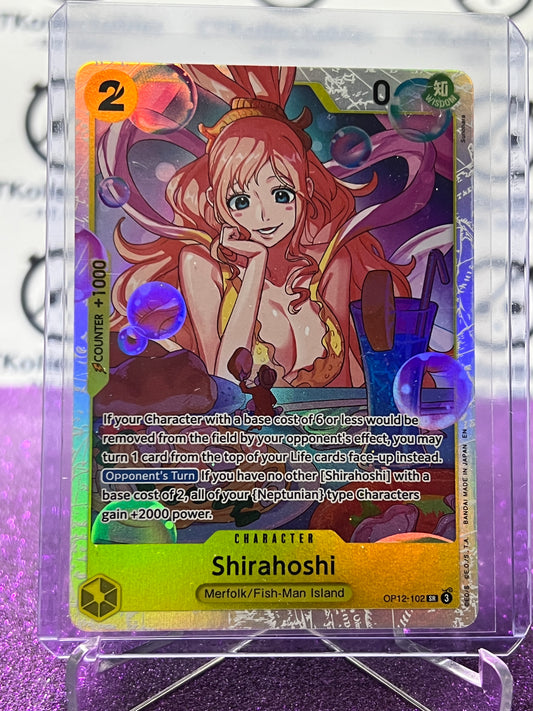 2025 ONE PIECE LEGACY OF THE MASTER SHIRAHOSHI # OP12-102 SR TCG FOIL CARD