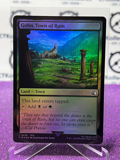 2025 MAGIC THE GATHERING FINAL FANTASY GOHN, TOWN OF RUIN # L 0278 LAND FOIL CARD