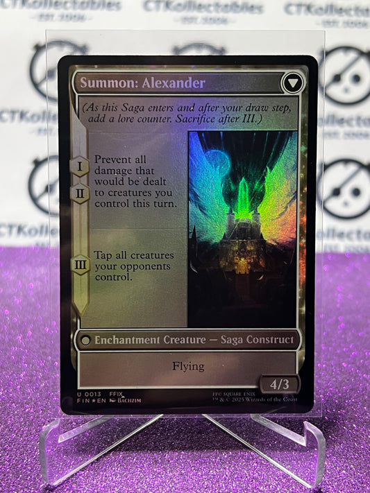 2025 MAGIC THE GATHERING FINAL FANTASY CRYSTAL FRAGMENTS / SUMMON ALEXANDER # U 0013 FOIL CARD