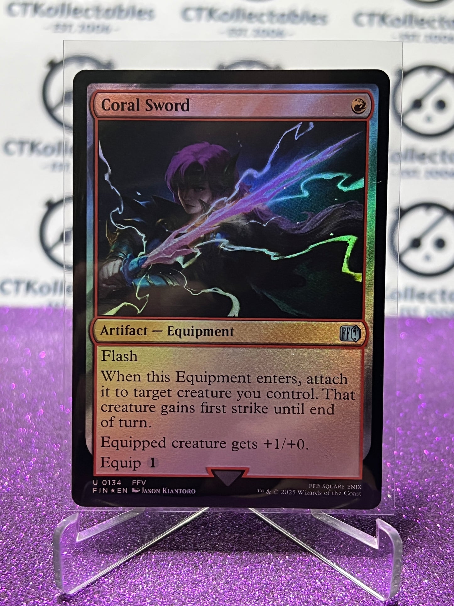 2025 MAGIC THE GATHERING FINAL FANTASY CORAL SWORD # U 0134 ARTIFACT FOIL CARD