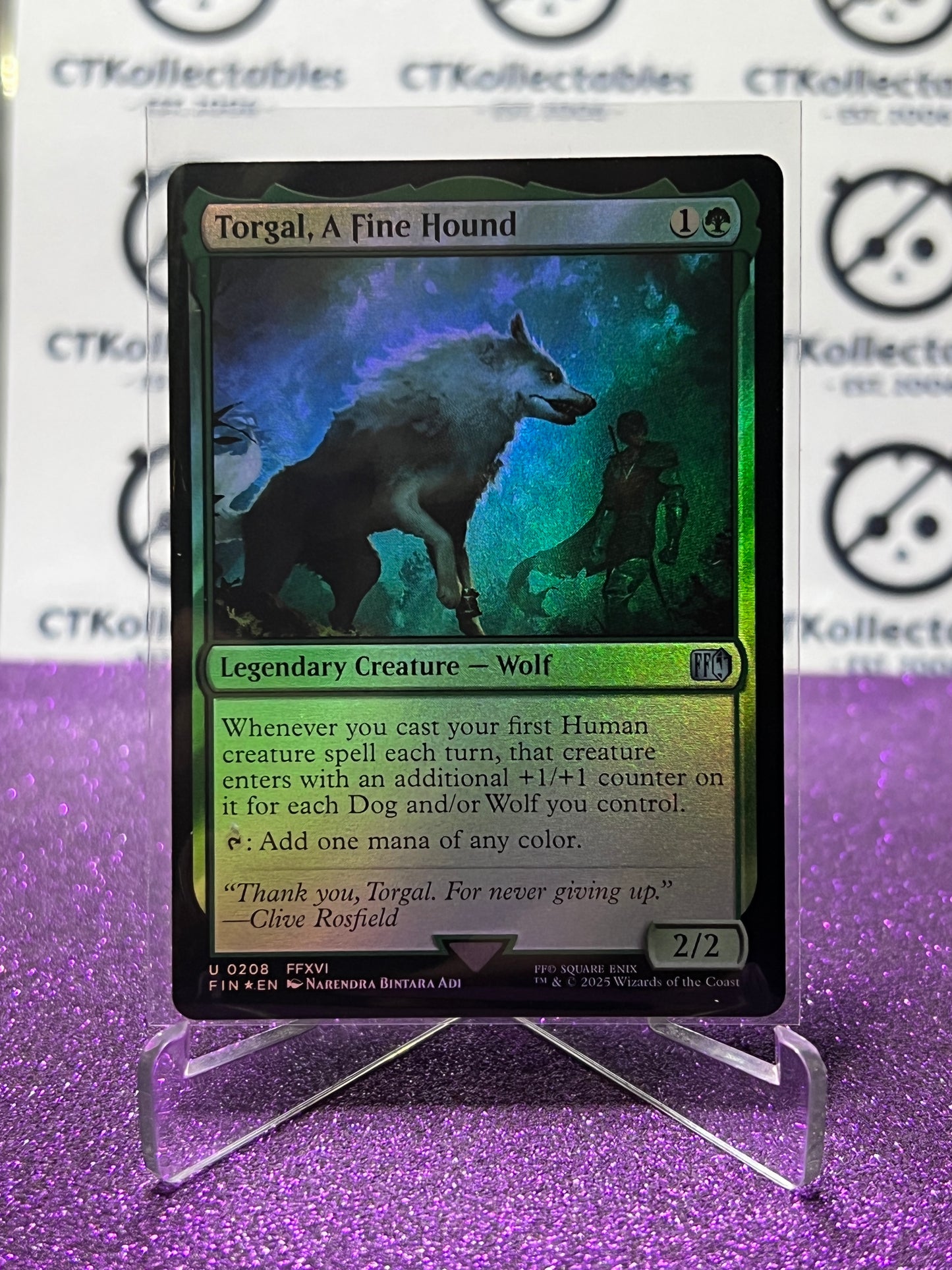 2025 MAGIC THE GATHERING FINAL FANTASY TORGAL,A FINE HOUND # U 0208 CREATURE FOIL CARD