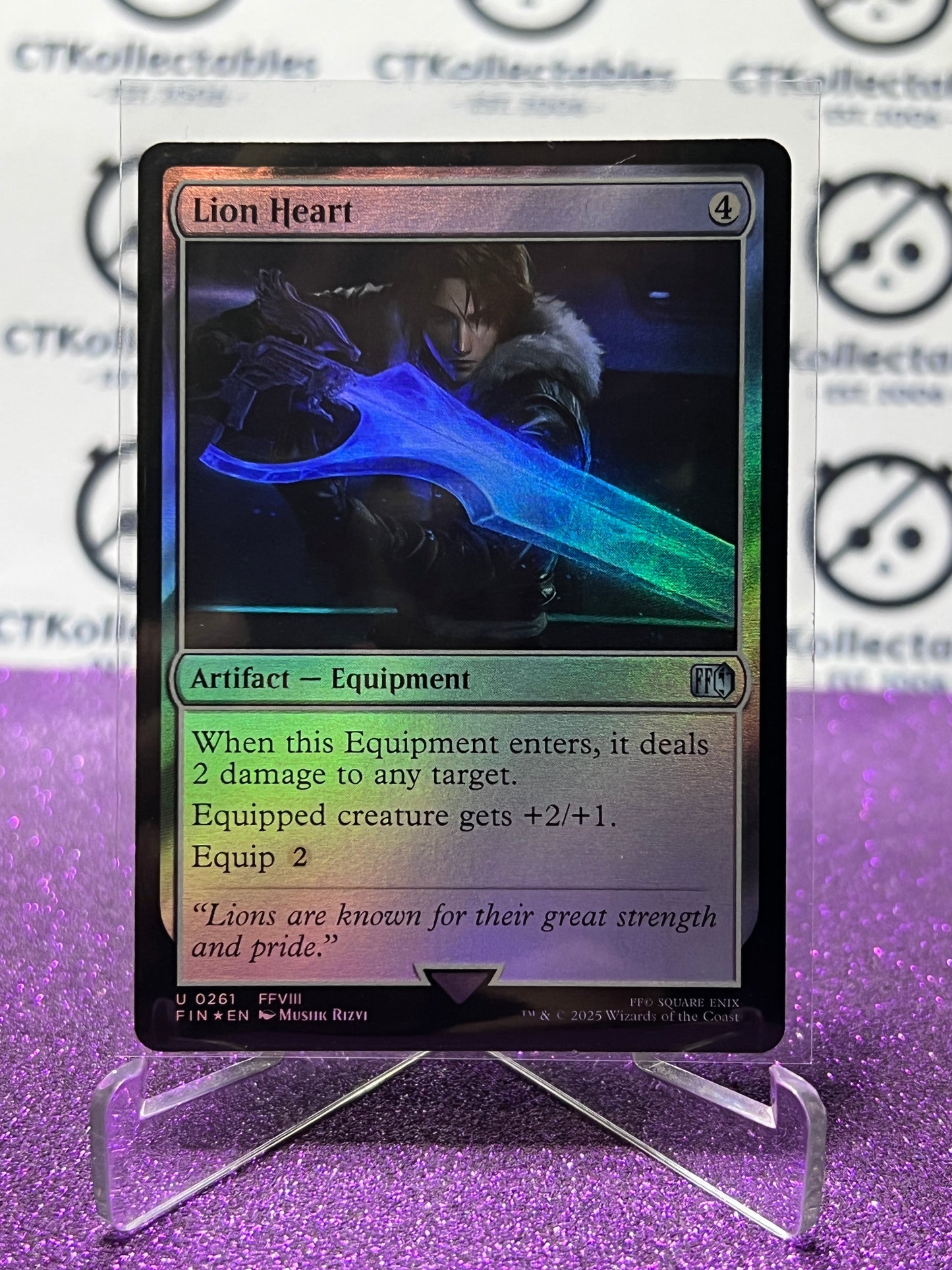 2025 MAGIC THE GATHERING FINAL FANTASY LION HEART # U 0261 ARTIFACT FOIL CARD