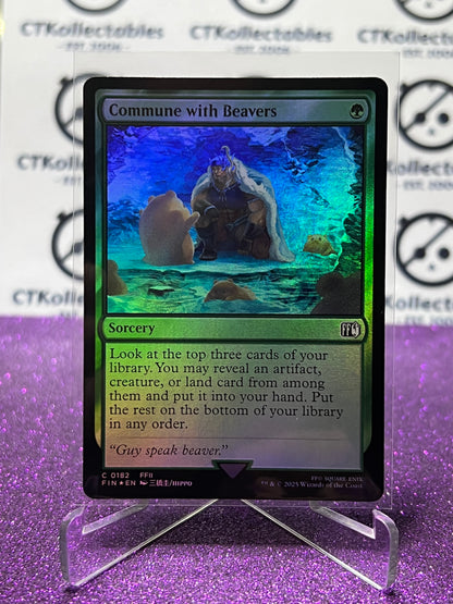 2025 MAGIC THE GATHERING FINAL FANTASY COMMUNE WITH BEAVERS # C 0182 SORCERY FOIL CARD