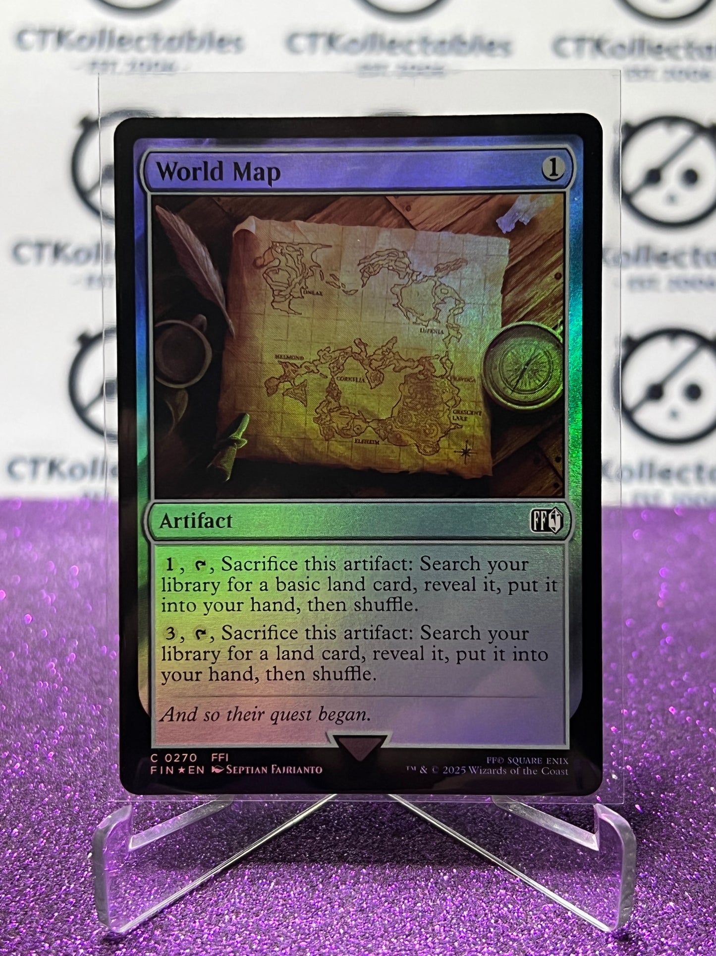 2025 MAGIC THE GATHERING FINAL FANTASY WORLD MAP # C 0270 ARTIFACT FOIL CARD