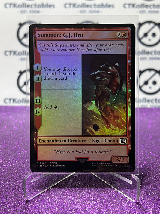 2025 MAGIC THE GATHERING FINAL FANTASY SUMMON G.F. IFRIT # C 0163 CREATURE FOIL CARD