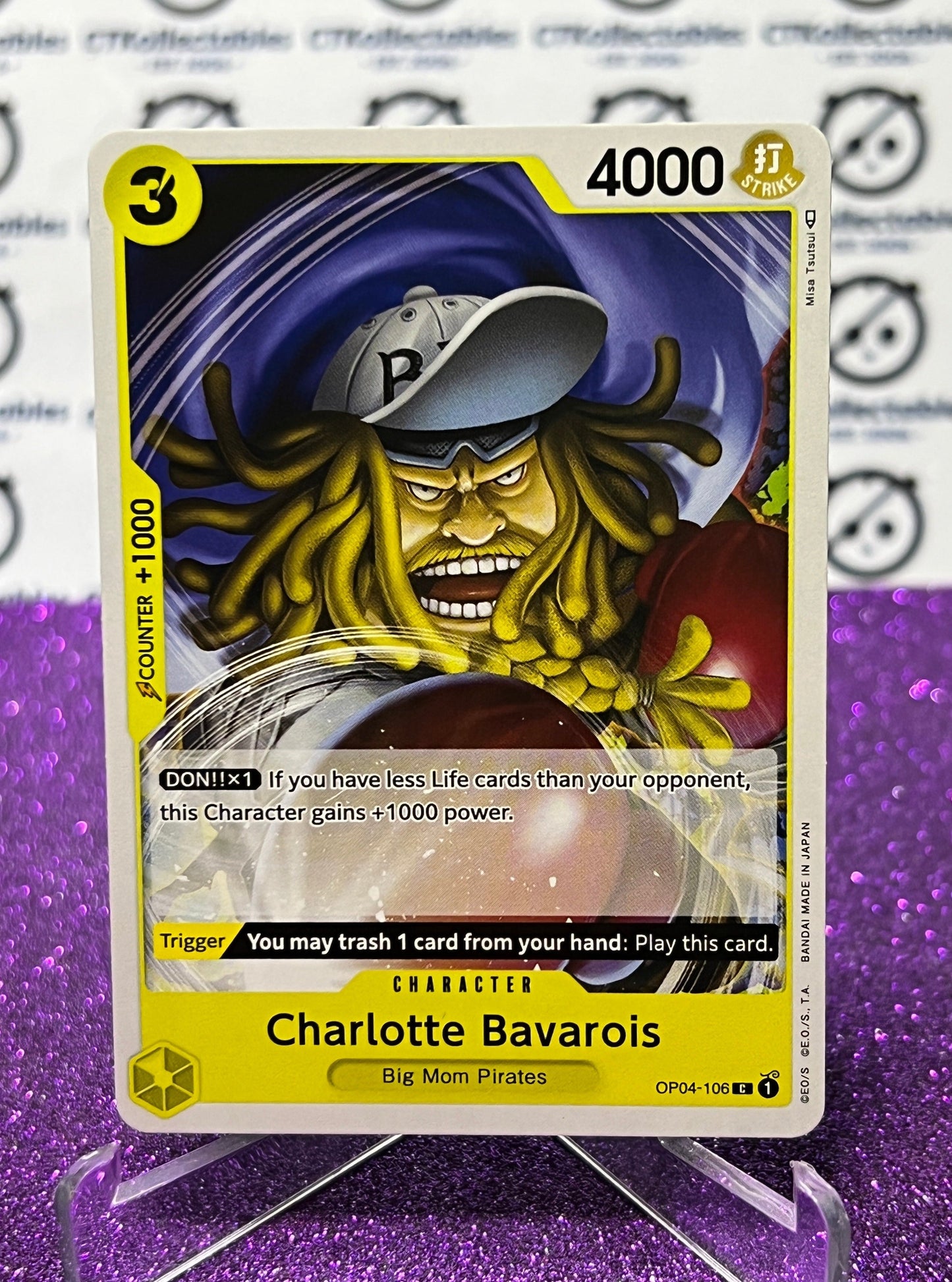 ONE PIECE CHARLOTTE BAVAROIS # OP04-106  KINGDOMS OF INTRIGUE COMMON CARD 2023