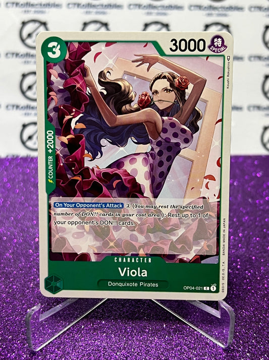 ONE PIECE VIOLA  # OP04-021  KINGDOMS OF INTRIGUE COMMON CARD 2023