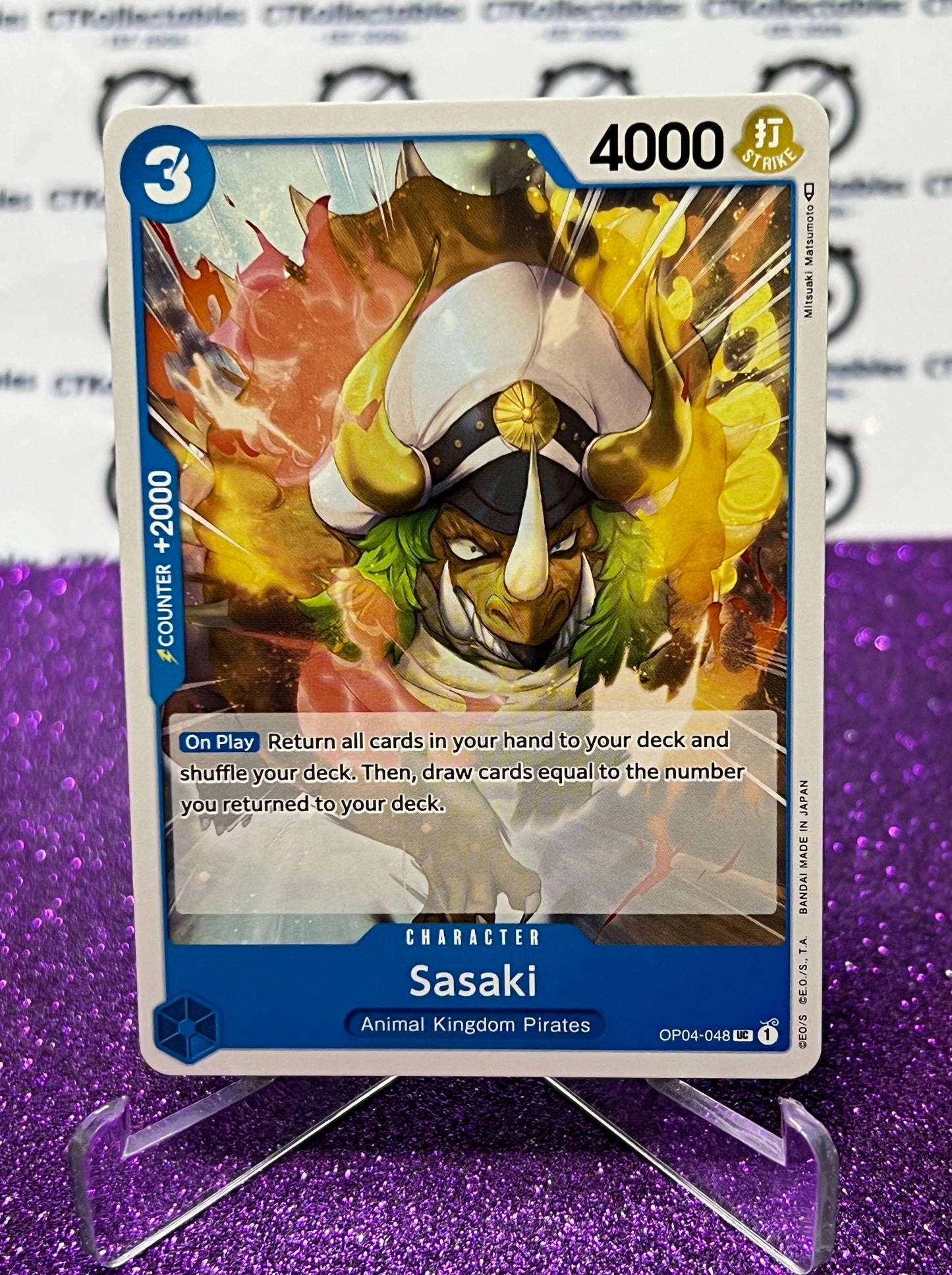 ONE PIECE SASAKI # OP04-048  KINGDOMS OF INTRIGUE UNCOMMON CARD 2023