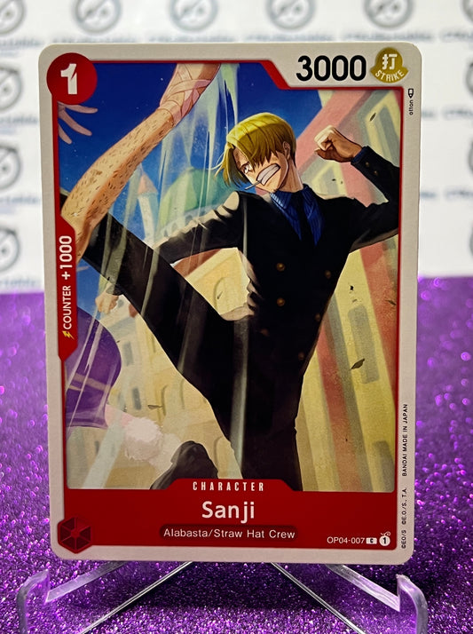 ONE PIECE SANJI # OP04-007  KINGDOMS OF INTRIGUE COMMON CARD 2023