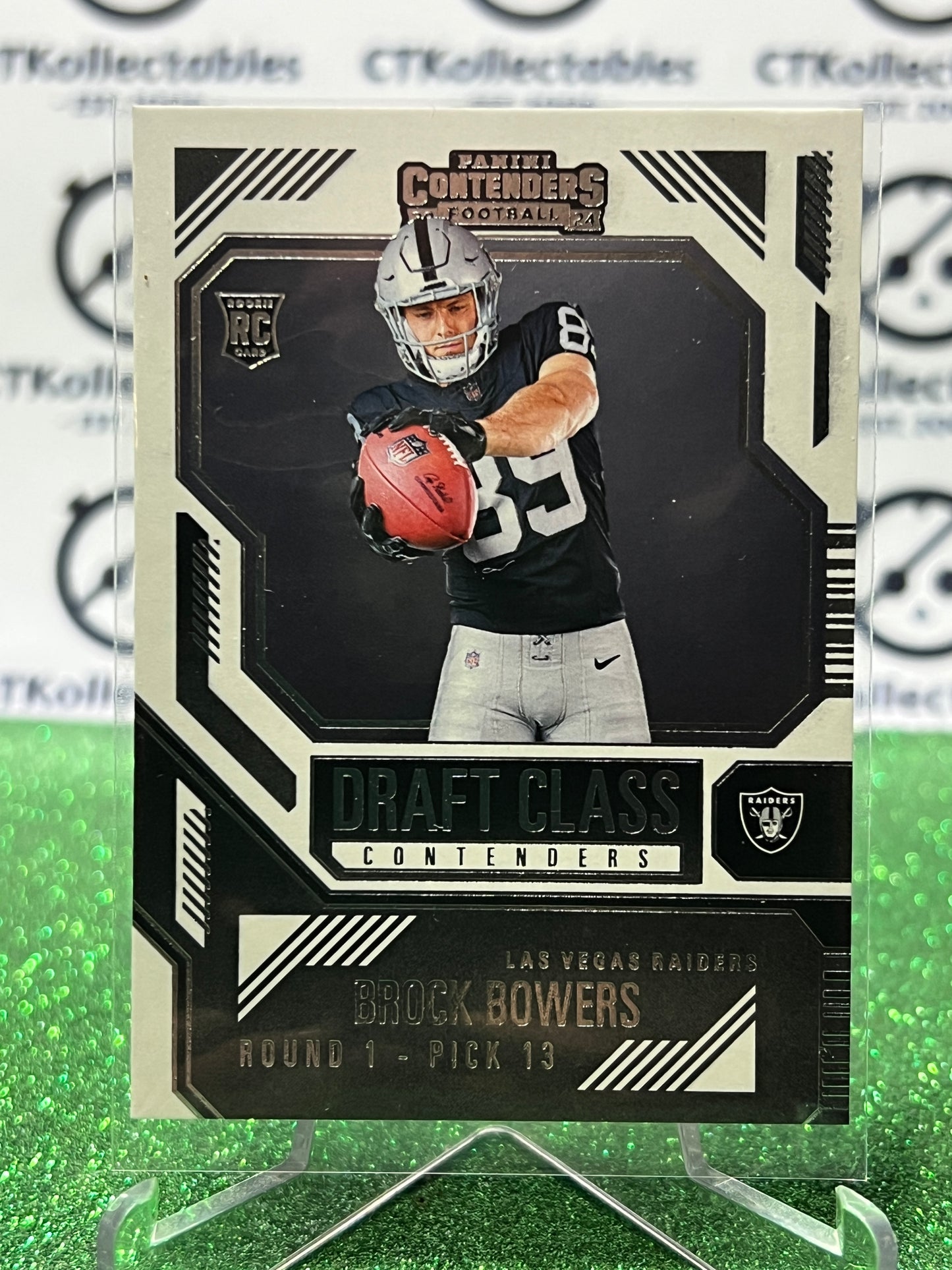 2024 PANINI CONTENDERS BROCK BOWERS # 7 RC DRAFT CLASS LAS VEGAS RAIDERS NFL GRIDIRON CARD