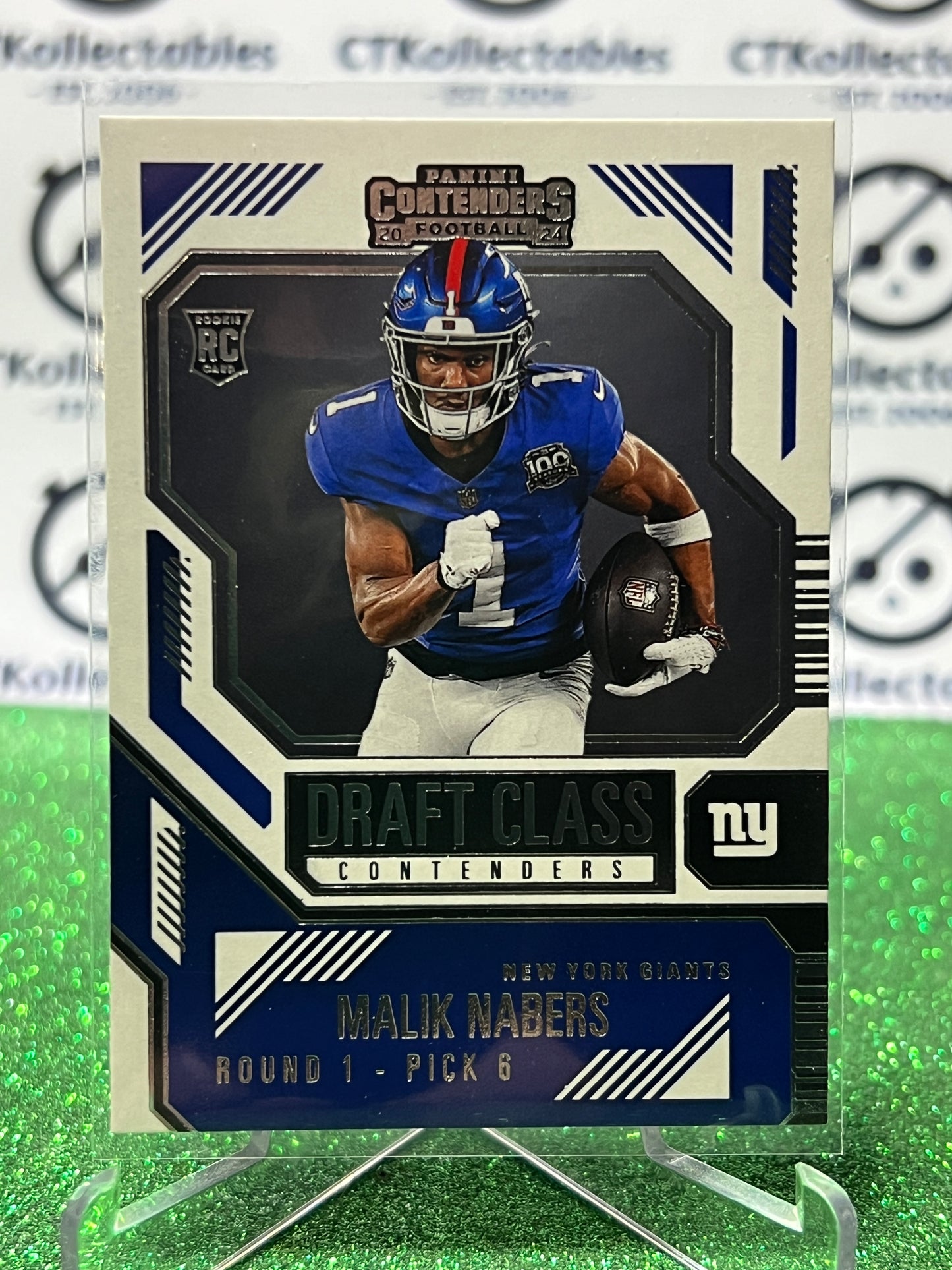 2024 PANINI CONTENDERS MALIK NABERS # 5 RC DRAFT CLASS NEW YORK GIANTS NFL GRIDIRON CARD