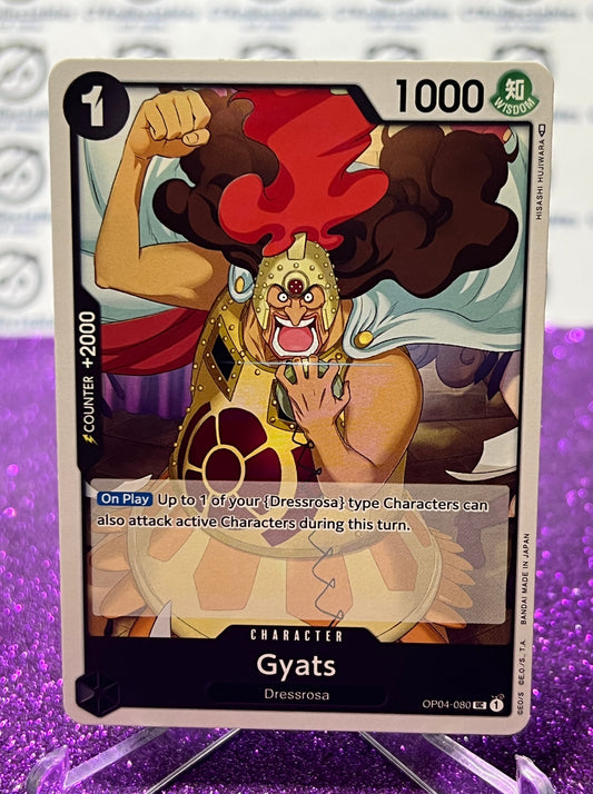 ONE PIECE GYATS # OP04-080  KINGDOMS OF INTRIGUE UNCOMMON CARD 2023