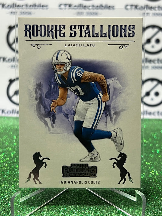 2024 PANINI CONTENDERS LAIATU LATU # 25 ROOKIE STALLIONS INDIANAPOLIS COLTS NFL GRIDIRON CARD