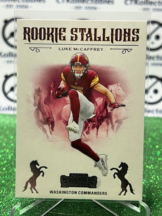 2024 PANINI CONTENDERS LUKE McCAFFREY # 20 ROOKIE STALLIONS WASHINGTON COMMANDERS NFL GRIDIRON CARD