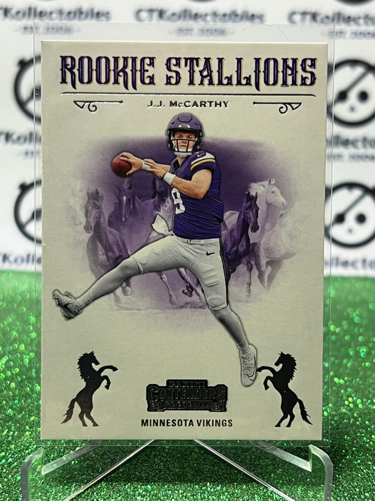 2024 PANINI CONTENDERS J.J. McCARTHY # 9 ROOKIE STALLIONS MINNESOTA VIKINGS NFL GRIDIRON CARD