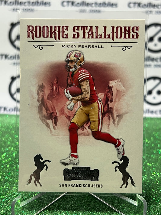 2024 PANINI CONTENDERS RICKY PEARSALL # 15 ROOKIE STALLIONS SAN FRANCISCO 49ERS NFL GRIDIRON CARD