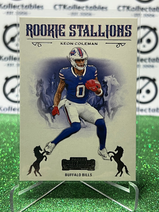 2024 PANINI CONTENDERS KEON COLEMAN # 19 ROOKIE STALLIONS BUFFALO BILLS NFL GRIDIRON CARD