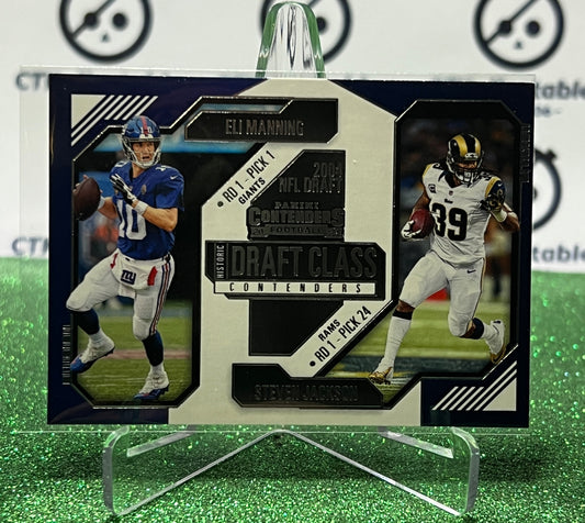 2024 PANINI CONTENDERS ELI MANNING GIANTS / STEVEN JACKSON RAMS # 21 DRAFT CLASS NFL GRIDIRON CARD