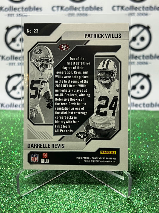 2024 PANINI CONTENDERS PATRICK WILLIS 49ERS / DARRELLE REVIS JETS # 23 DRAFT CLASS NFL GRIDIRON CARD
